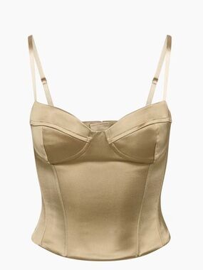 Aritzia Dazzle Satin Bustier Top